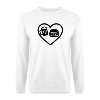 Heart Burger Beer - Unisex Sweatshirt - white - Front