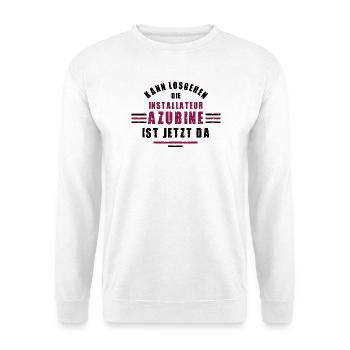 Trainee plumber training plumber - Unisex Sweatshirt - white - Front