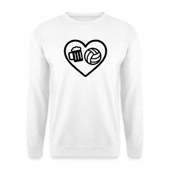 Heart Volleyball Beer - Unisex Sweatshirt - white - Front