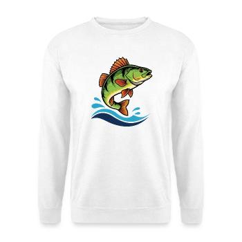 Colorful perch perch fishing - Unisex Sweatshirt - white - Front