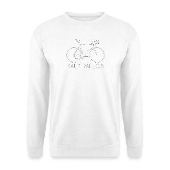 Hardly Wheelless – Minimalist Bicycle Line Art - Unisex Sweatshirt - white - Front