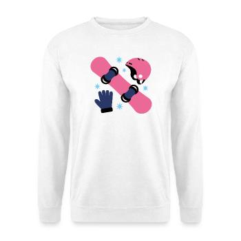 Glam Skate Pink und Blauer Helm - Unisex Pullover - Weiß - Vorne
