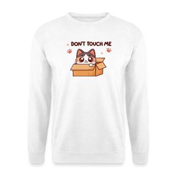 Chaton Dans Boîte – Pas Toucher - Sweat-shirt Unisexe - blanc - Devant