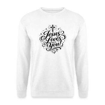 Jesus Liebt Dich - Unisex Pullover - Weiß - Vorne