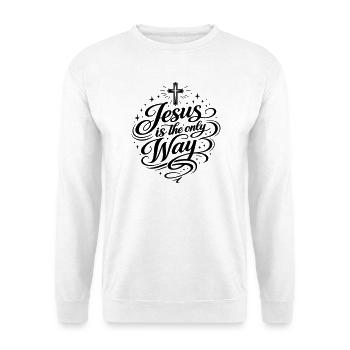 Jesus ist der einzige Weg - Unisex Pullover - Weiß - Vorne