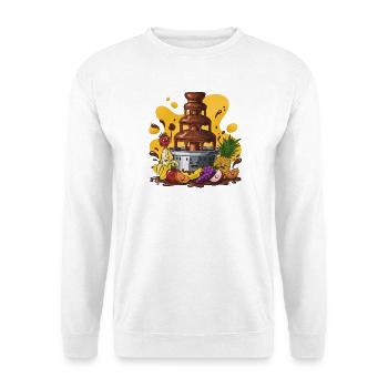 Parade de fruits de la Fontaine de Chocolat - Sweat-shirt Unisexe - blanc - Devant