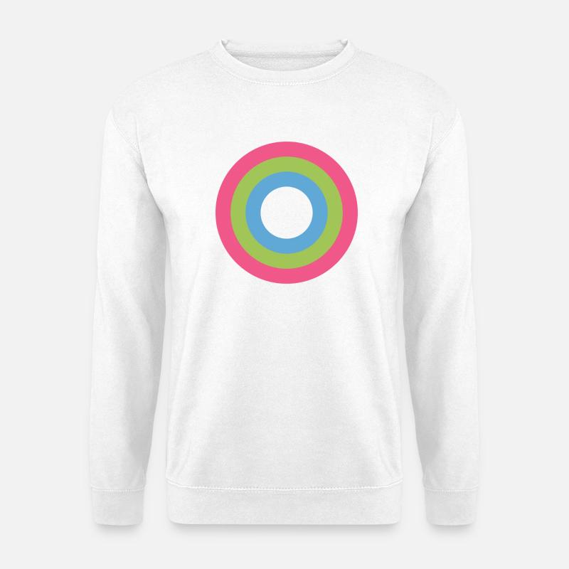 Konzentrische Ringpalette LGBTQ polysexuell - Unisex Pullover - Weiß
