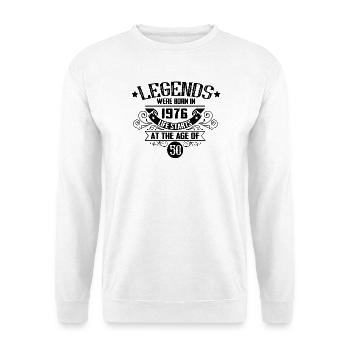 50 Jahre Legenden Jahrgang 1976 Vintage Geburtstag - Unisex Pullover - Weiß - Vorne