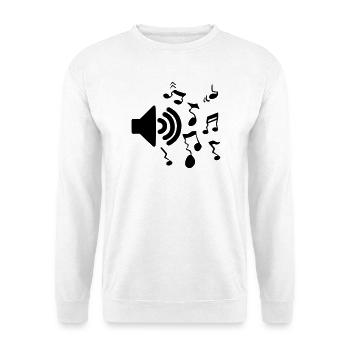 Speaker logo volume - Unisex Sweatshirt - white - Front