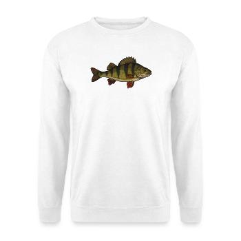 Realistic Perch Fish Vector - Unisex Sweatshirt - white - Front