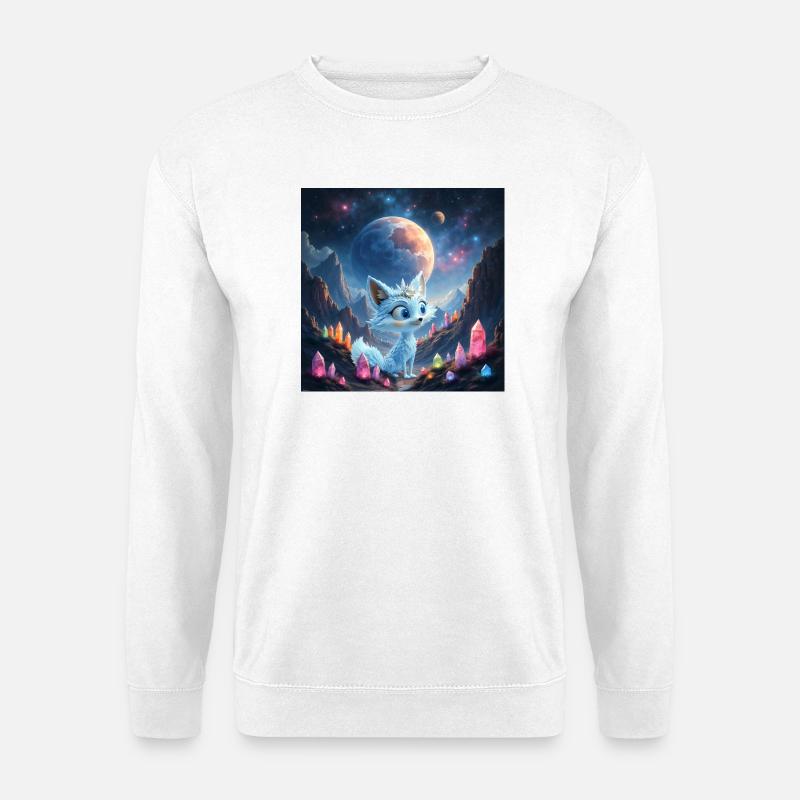 Celestial Crucible Blue Fox - Unisex Sweatshirt - white
