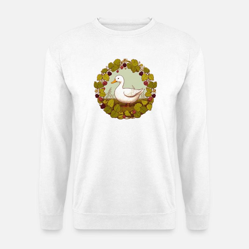 Duck Grapevine Circle - Unisex Sweatshirt - white