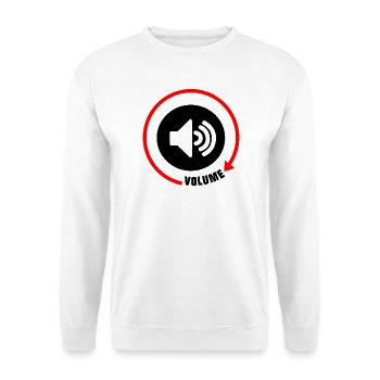 Speaker Volume Knob - Unisex Sweatshirt - white - Front