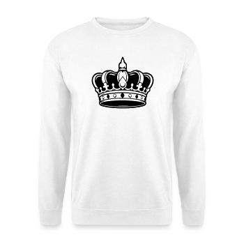 Symbole de la couronne - Sweat-shirt Unisexe - blanc - Devant