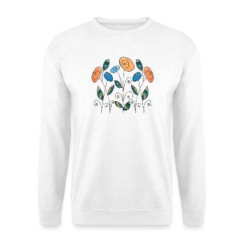 Blumen - Unisex Pullover - Weiß - Vorne