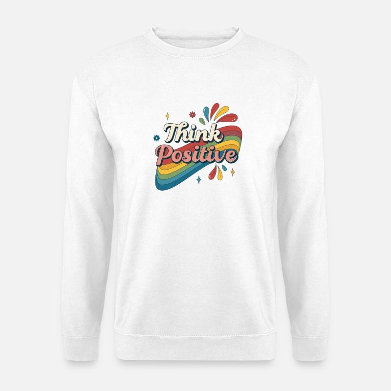 Think Positive Rainbow - Unisex Sweatshirt - white
