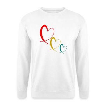 HERZ. VALENTINSTAG. HERZ. ICH LIEBE DICH. ICH LIEBE - Unisex Pullover - Weiß - Vorne