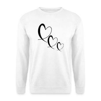 HERZ. VALENTINSTAG. HERZ. ICH LIEBE DICH. ICH LIEBE - Unisex Pullover - Weiß - Vorne