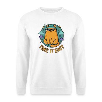 Chillkater with sunglasses - Unisex Sweatshirt - white - Front