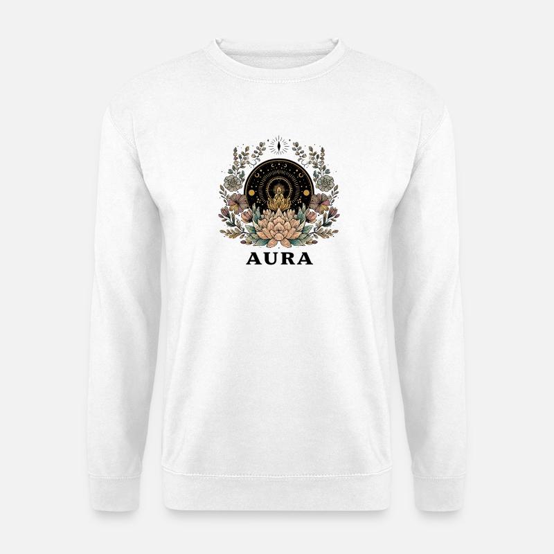 Aura Lotus Mandala - Unisex Pullover - Weiß