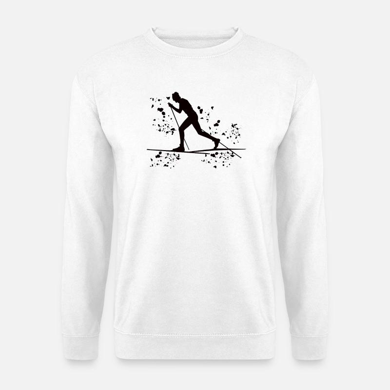 Skilangläufer Skilanglauf - Unisex Pullover - Weiß