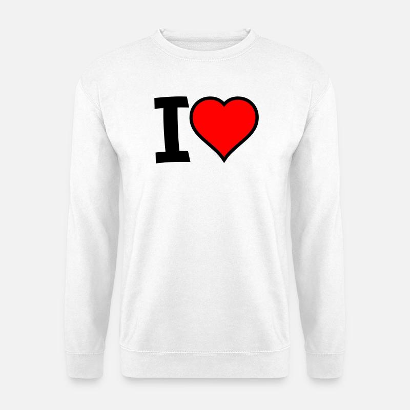 I Heart - Unisex Pullover - Weiß