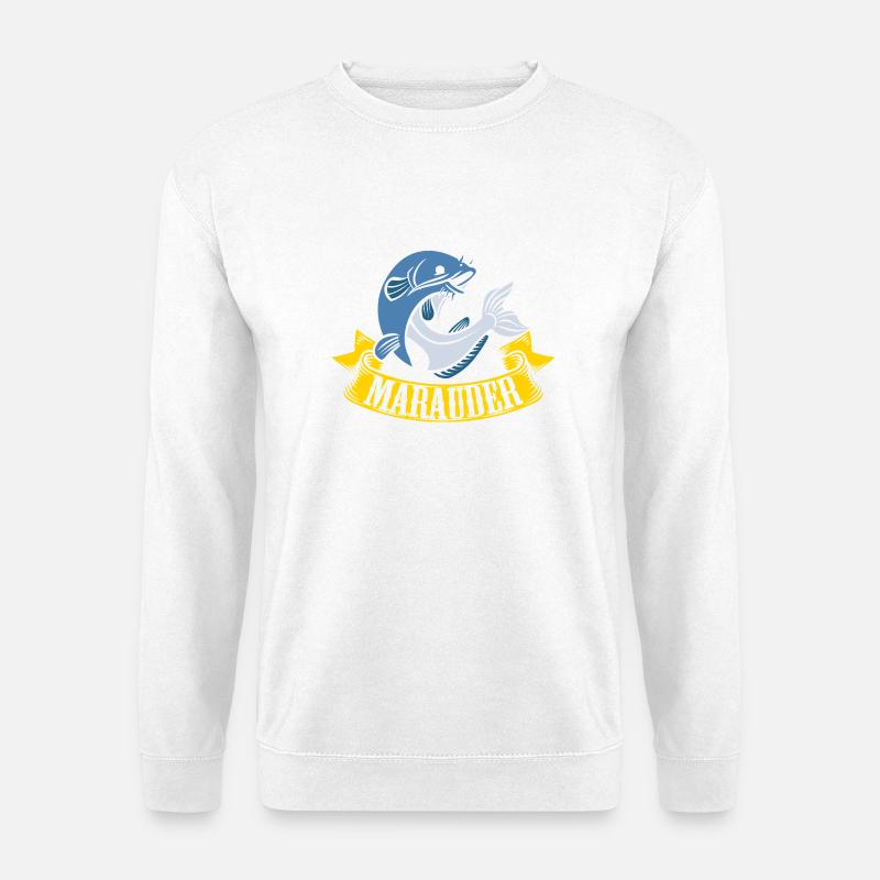 Poisson-chat pêcheur poisson-chat pêchent le poisson-chat - Sweat-shirt Unisexe - blanc