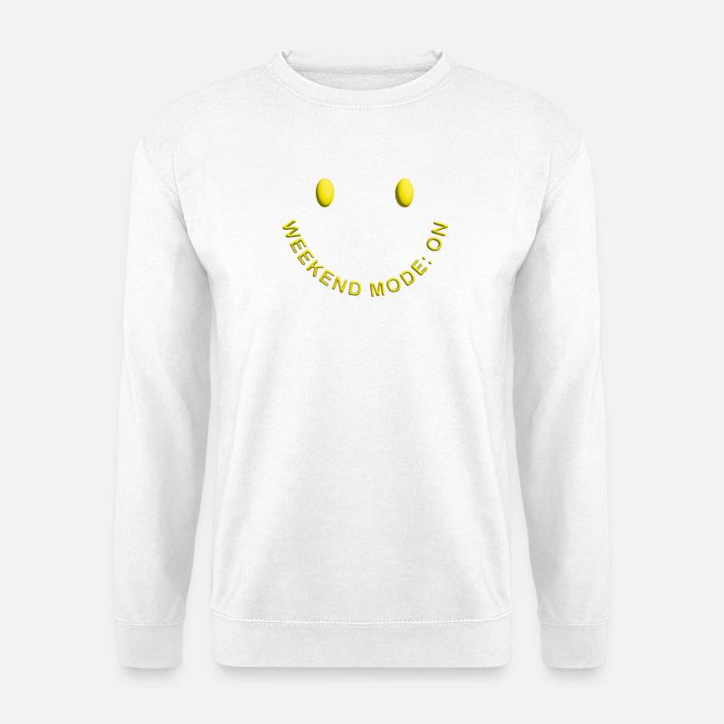 Weekend Mode ON Gute Laune Smile - Unisex Pullover - Weiß