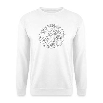 Botanical Vegetable Lineart - Unisex Sweatshirt - white - Front