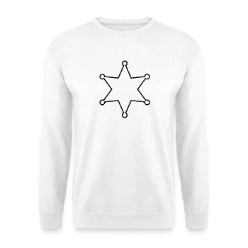 Étoile du shérif - Sweat-shirt Unisexe - blanc - Devant