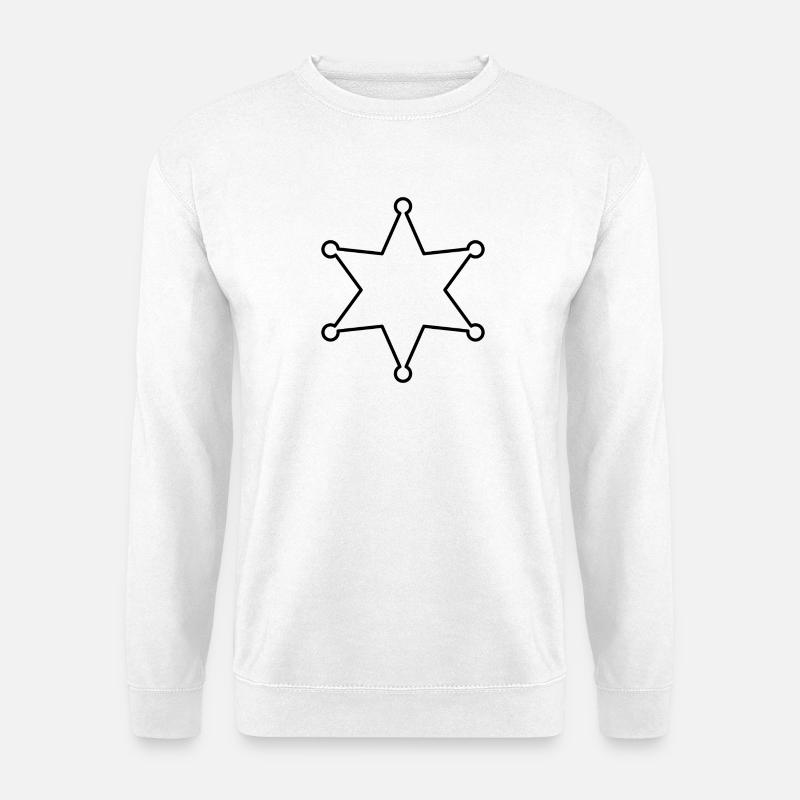 Sheriff-Star - Unisex Pullover - Weiß