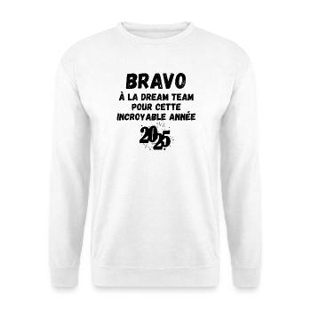 Danke, bravo, herzlichen Glückwunsch - Unisex Pullover - Weiß - Vorne