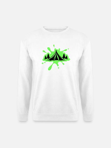 Camping Tent Nature Blobs - Unisex Sweatshirt - white