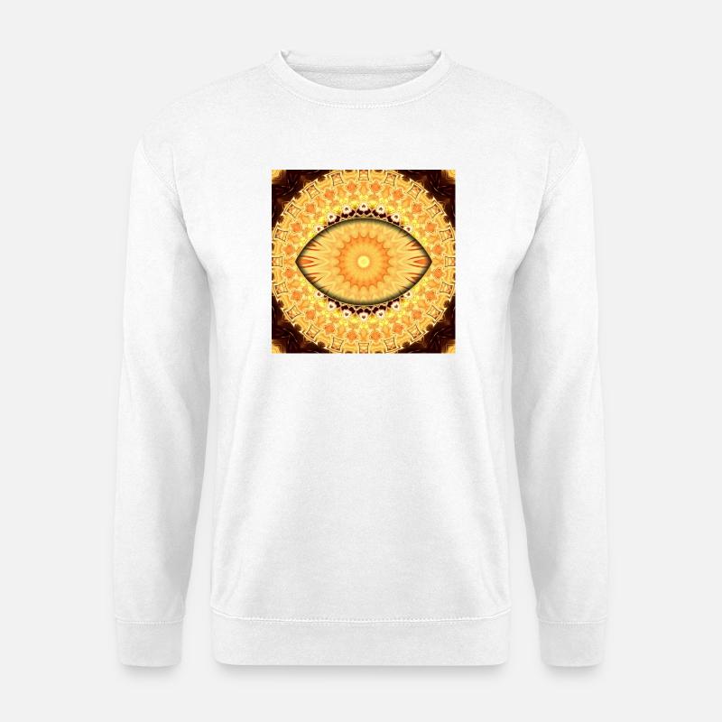 Sonnenmandala Kaleidoskop - Unisex Pullover - Weiß