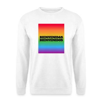 LGBT safe space Spanish - Bienvenidos Bienvenidas  - Unisex Sweatshirt - white - Front