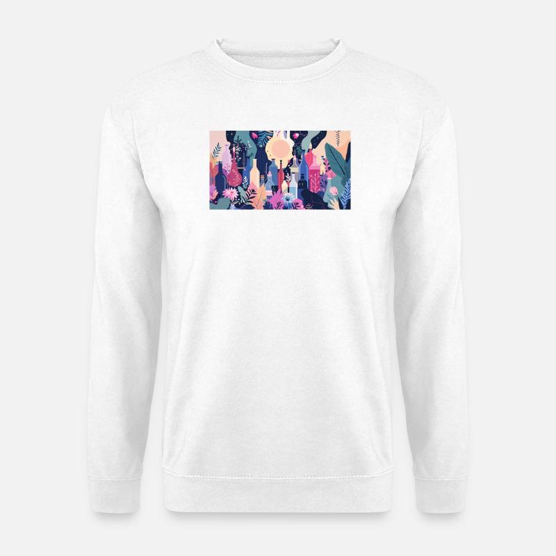 Flaschenwald Blütenmeer - Unisex Pullover - Weiß