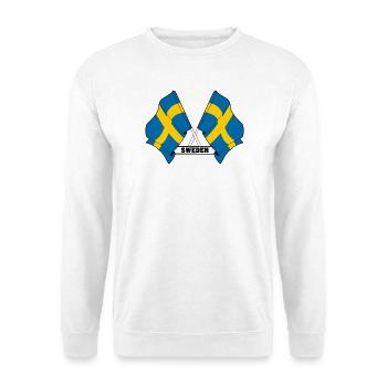 Schwedische Flagge - Unisex Pullover - Weiß - Vorne