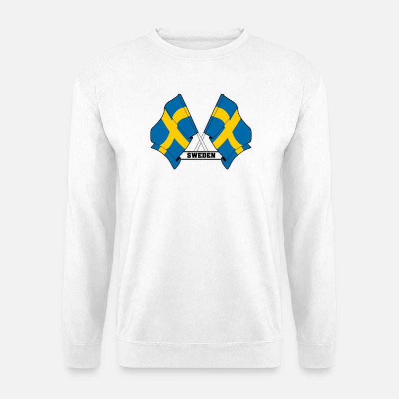 Schwedische Flagge - Unisex Pullover - Weiß