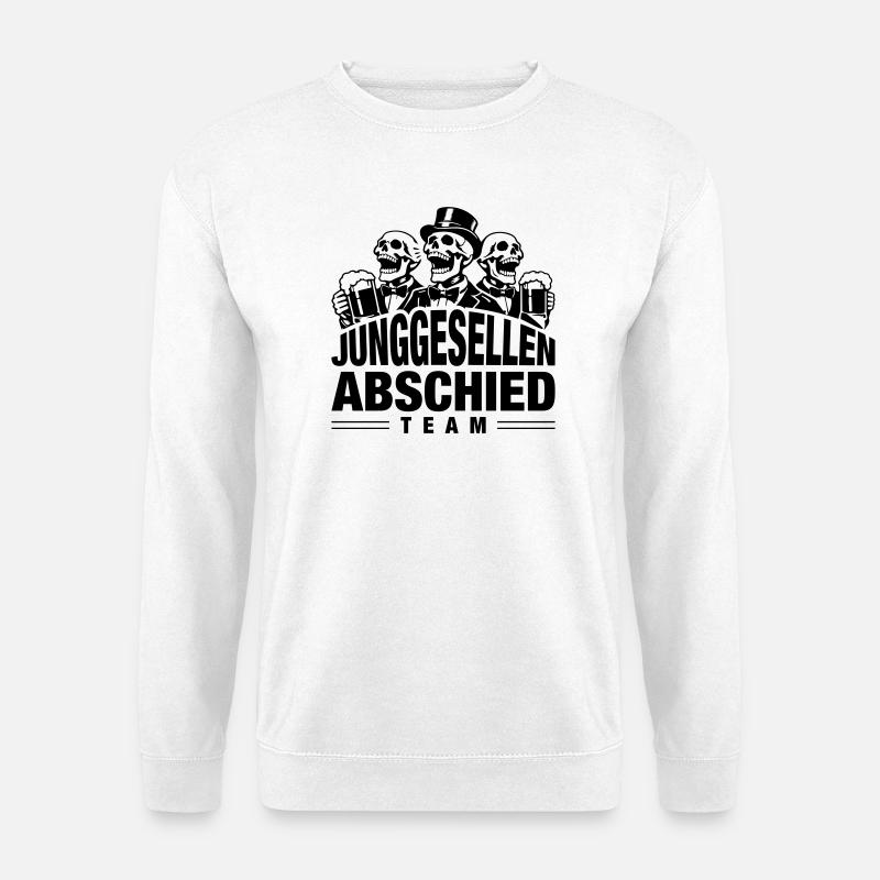 Junggesellenabschied Team Skelett Bier - Unisex Pullover - Weiß