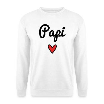 PAPI. Grandpa. DAD. FATHER'S DAY. HAPPY FATHER'S DAY. - Unisex Sweatshirt - white - Front