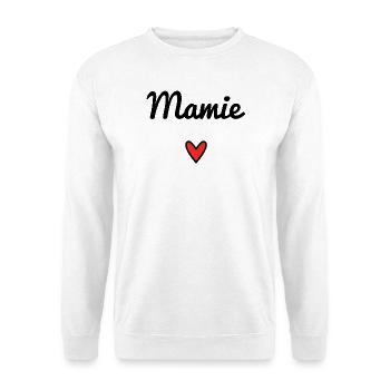MAMIE. MAMAN. GRAND-MERE. FÊTE DES MÈRES - Sweat-shirt Unisexe - blanc - Devant