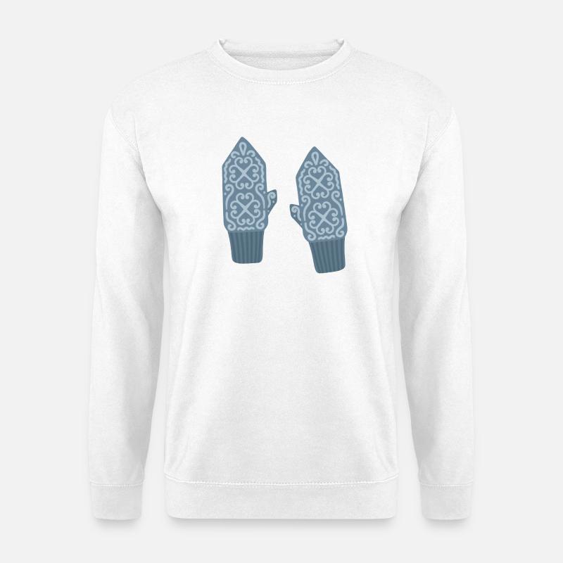 Selbu Norwegische Fäustlinge - Unisex Pullover - Weiß