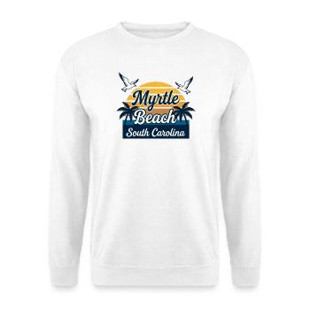 Myrtle Beach, South Carolina Retro-Sonnenuntergangsurlaub - Unisex Pullover - Weiß - Vorne