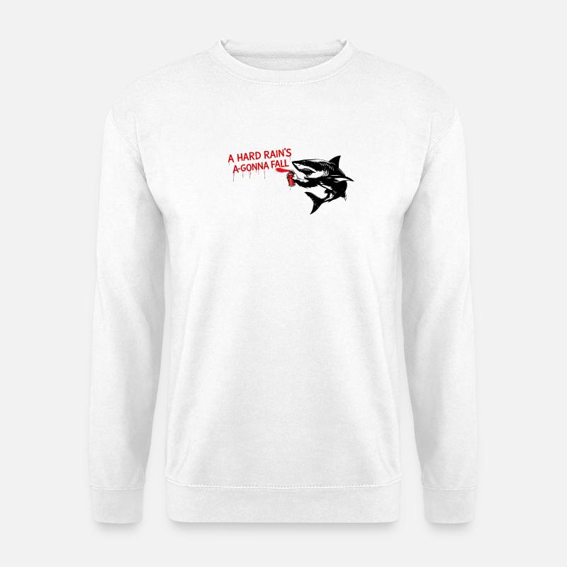 Graffiti shark with red lettering - Unisex Sweatshirt - white