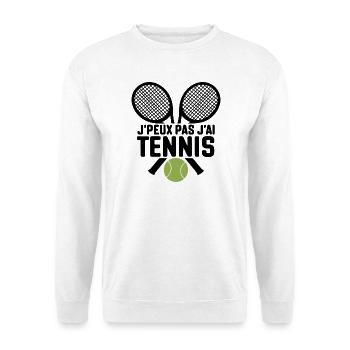 Das geht nicht, ich spiele Minimalist Tennis. - Unisex Pullover - Weiß - Vorne