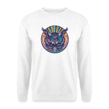 Lunettes de soleil Hibou, Animal - Sweat-shirt Unisexe - blanc - Devant