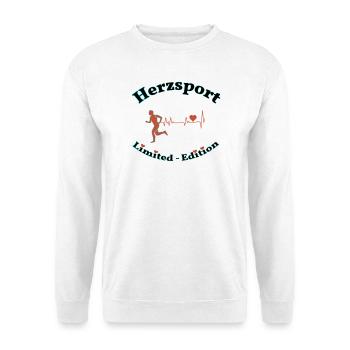 Herzsport - Unisex Pullover - Weiß - Vorne