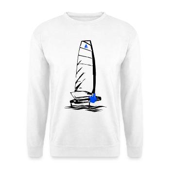 Foiling Moth Segelboot Foilsegeln Segeljolle Motte - Unisex Pullover - Weiß - Vorne