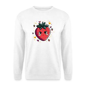Fraise Kawaii - Sweat-shirt Unisexe - blanc - Devant