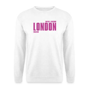 Pink London Typography T-shirt - Sweat-shirt Unisexe - blanc - Devant